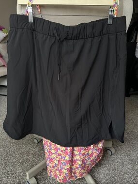 Athletic Works Black Skort with Drawstring Waist